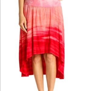 Athleta Pink Lotus high/low skirt